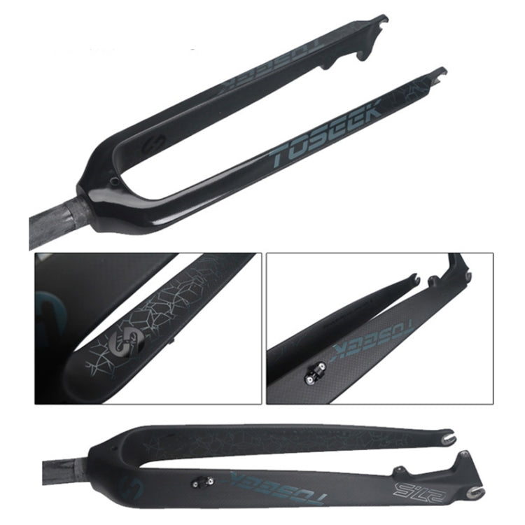 Vivolux | TOSEEK Ultra Light 26 Zoll 385mm Mountainbike Vollcarbon Gabel Gerade Rohr Disc Brake (Schwarz)