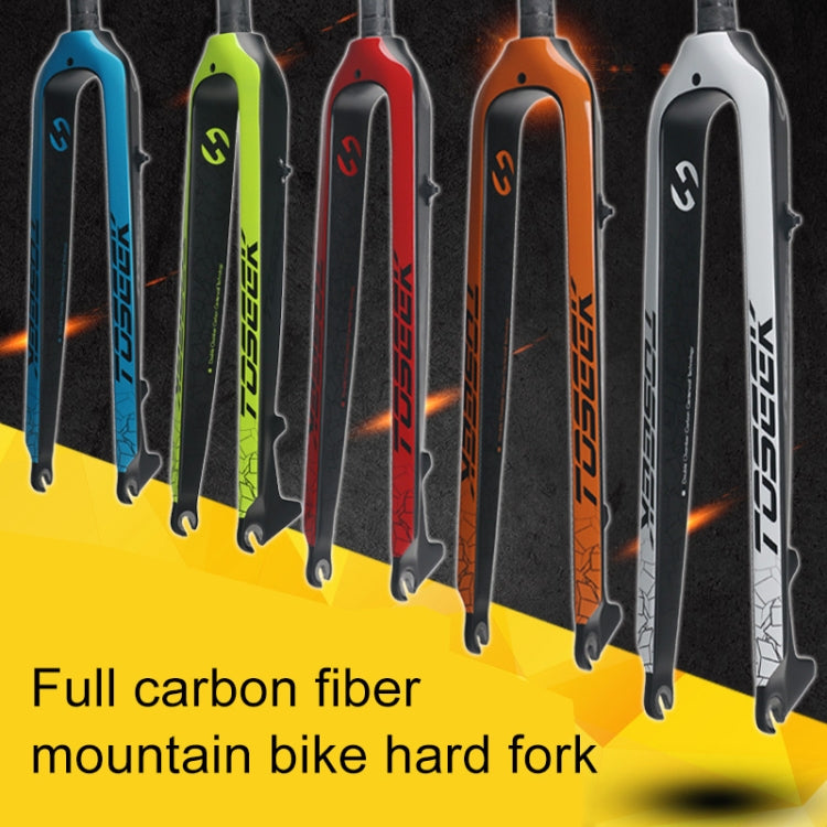 Vivolux | TOSEEK Ultra Light 26 Zoll 385mm Mountainbike Vollcarbon Gabel Gerade Rohr Disc Brake (Schwarz)