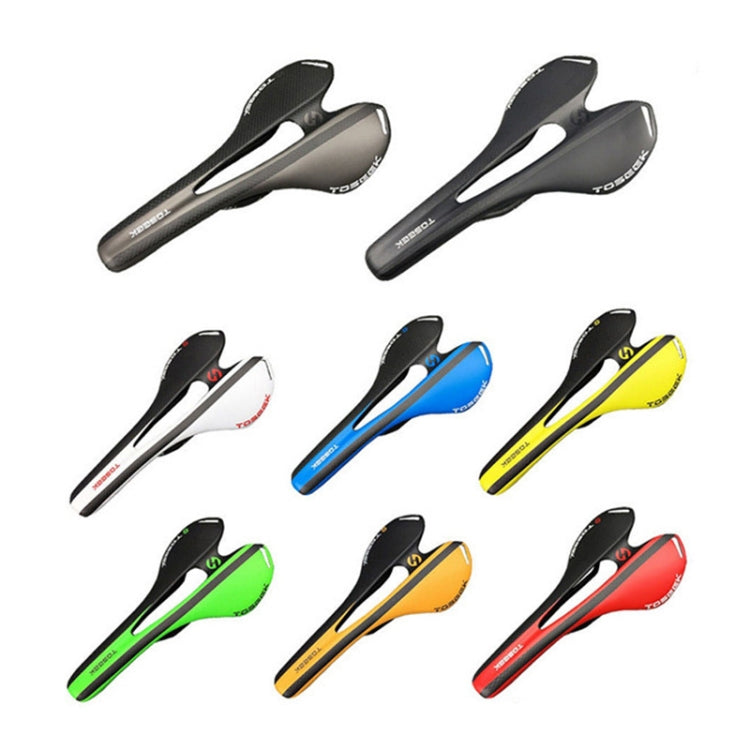 Vivolux | TOSEEK Rennrad Carbon Fiber Sattel Fahrrad Hohlsattel, 3K Textur + Leicht (Rot)