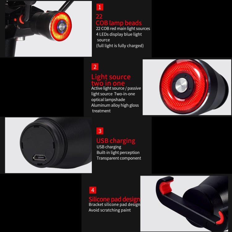 Vivolux | Antusi Q5 Fahrrad Rücklicht Automatische Bremsinduktions Rücklichter