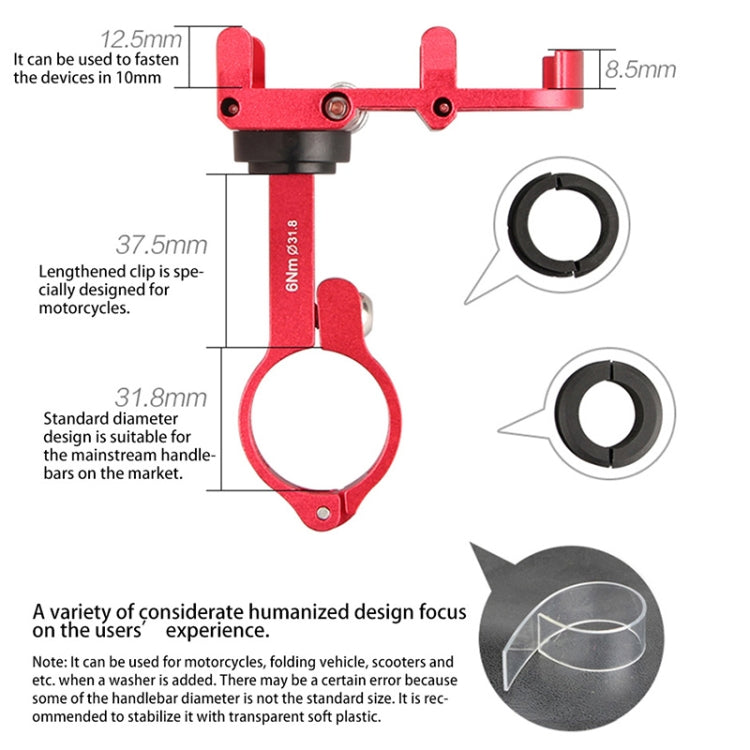 Vivolux | GUB Plus 6 Aluminiumlegierung MTB Fahrrad Handyhalter (Titanfarbe)