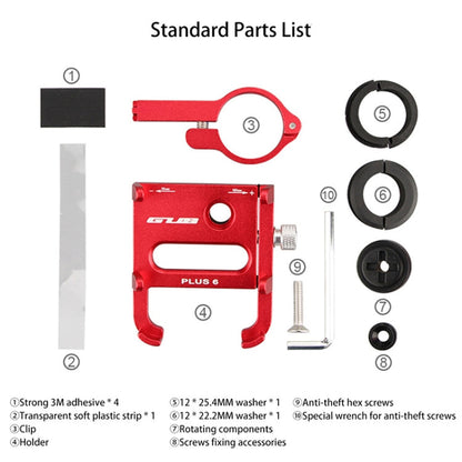 Vivolux | GUB Plus 6 Aluminiumlegierung MTB Fahrrad Handyhalter (Silber)