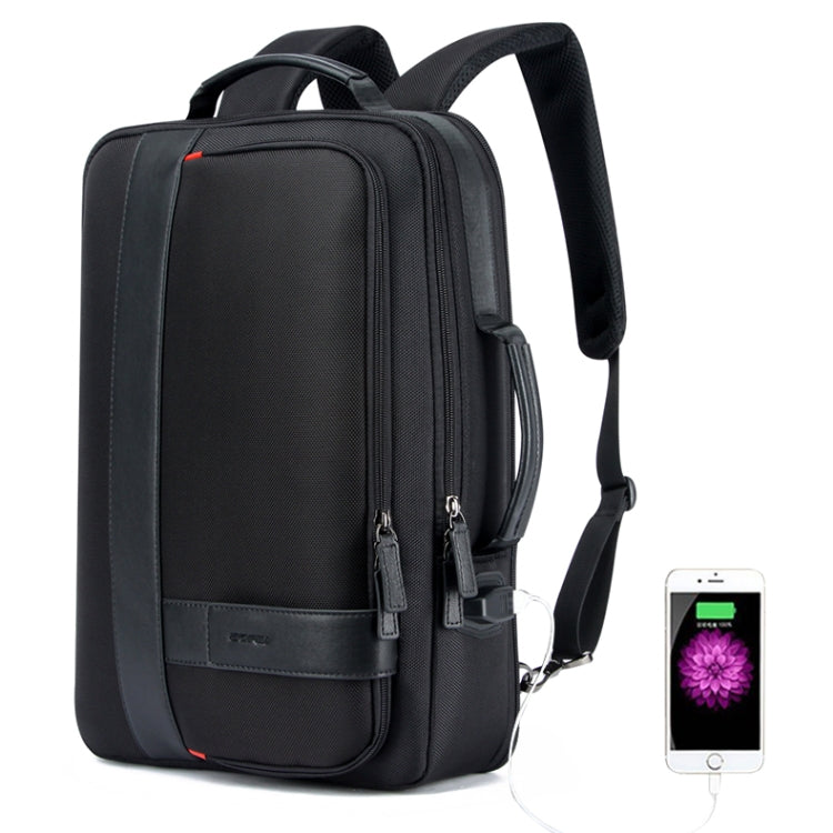 Vivolux | Bopai 751-006561 Große Kapazität Business Casual Atmungsaktive Laptop-Rucksack mit externem USB-Anschluss, Größe: 29 x 16 x 44 cm (Schwarz)
