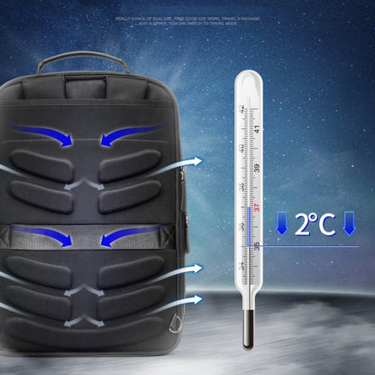 Vivolux | Bopai 751-006561 Große Kapazität Business Casual Atmungsaktive Laptop-Rucksack mit externem USB-Anschluss, Größe: 29 x 16 x 44 cm (Schwarz)