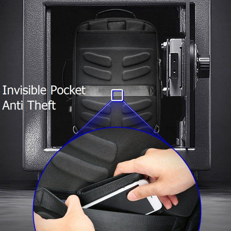 Vivolux | Bopai 751-006561 Große Kapazität Business Casual Atmungsaktive Laptop-Rucksack mit externem USB-Anschluss, Größe: 29 x 16 x 44 cm (Schwarz)