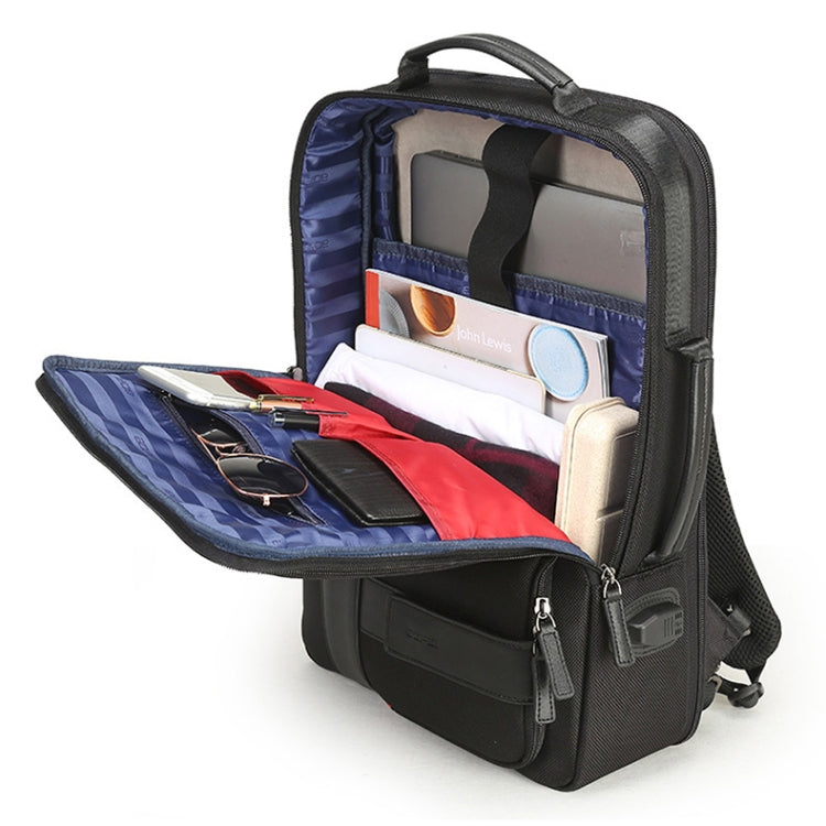 Vivolux | Bopai 751-006561 Große Kapazität Business Casual Atmungsaktive Laptop-Rucksack mit externem USB-Anschluss, Größe: 29 x 16 x 44 cm (Schwarz)