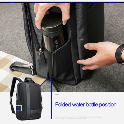 Vivolux | Bopai 751-006561 Große Kapazität Business Casual Atmungsaktive Laptop-Rucksack mit externem USB-Anschluss, Größe: 29 x 16 x 44 cm (Schwarz)