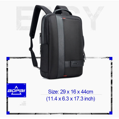 Vivolux | Bopai 751-006561 Große Kapazität Business Casual Atmungsaktive Laptop-Rucksack mit externem USB-Anschluss, Größe: 29 x 16 x 44 cm (Schwarz)