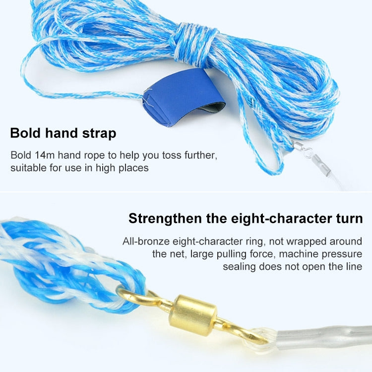 Vivolux | 360 Fliegende Scheibe Monofilament Angelnetz, Höhe: 1,8 m