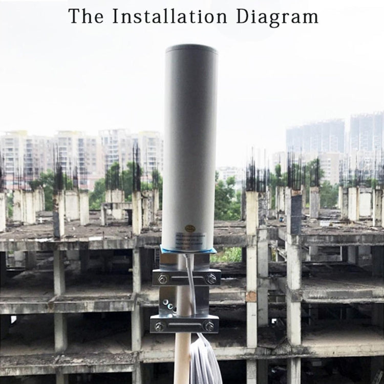 Vivolux | 4G LTE WiFi 12DBi Omni Außenfassantenne mit CRC9 männlich (Weiß)