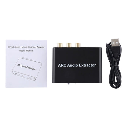 Vivolux | 192KHz ARC Audio Extractor HDMI ARC zu SPDIF + Koaxial + L/R Converter Audio Rückkanal Adapter