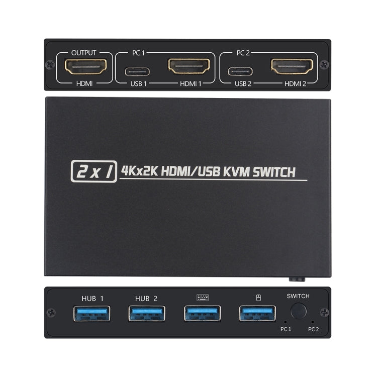 Vivolux | AM-KVM201CL 2x1 4Kx2K HDMI / USB / KVM Switch