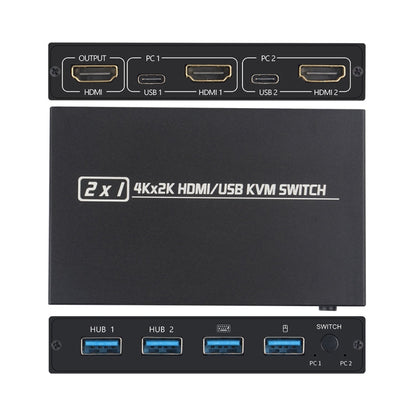 Vivolux | AM-KVM201CL 2x1 4Kx2K HDMI / USB / KVM Switch