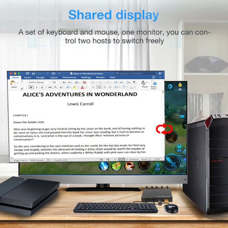 Vivolux | AM-KVM201CL 2x1 4Kx2K HDMI / USB / KVM Switch