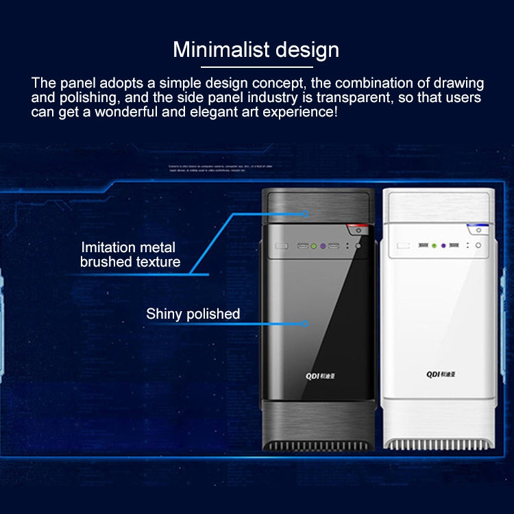 Vivolux | Xintianyi USB 2.0 Hauptgehäuse 398x195x461mm M-ATX / ATX / Mini-ITX PC Desktop-Gehäuse (Weiß)
