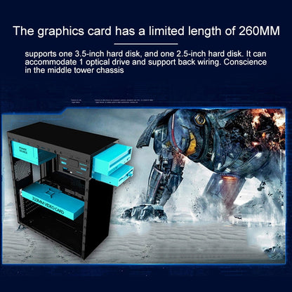 Vivolux | Xintianyi USB 2.0 Hauptgehäuse 398x195x461mm M-ATX / ATX / Mini-ITX PC Desktop-Gehäuse (Weiß)