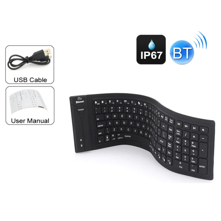 Vivolux | JA-11 108-Tasten Faltbare Silikon Bluetooth-Tastatur