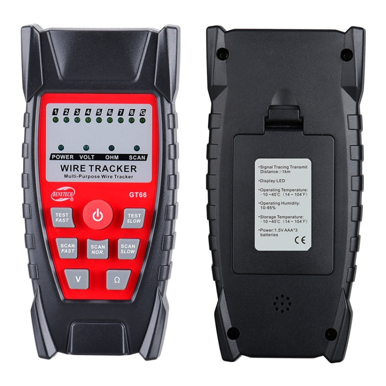 Vivolux | BENETECH GT66 RJ11 / RJ45 Multifunktionaler Kabeltester Leitungsfinder Netzwerkkabeldetektor