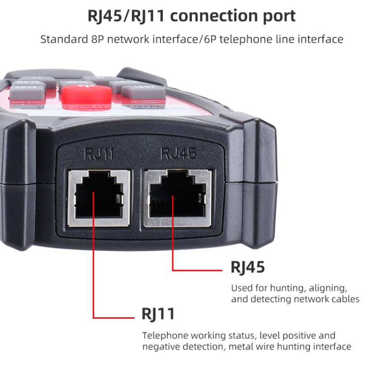 Vivolux | BENETECH GT66 RJ11 / RJ45 Multifunktionaler Kabeltester Leitungsfinder Netzwerkkabeldetektor