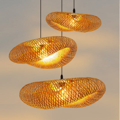 Vivolux | Rattan Gewebtes Bambus -Pendellicht - Led - Licht
