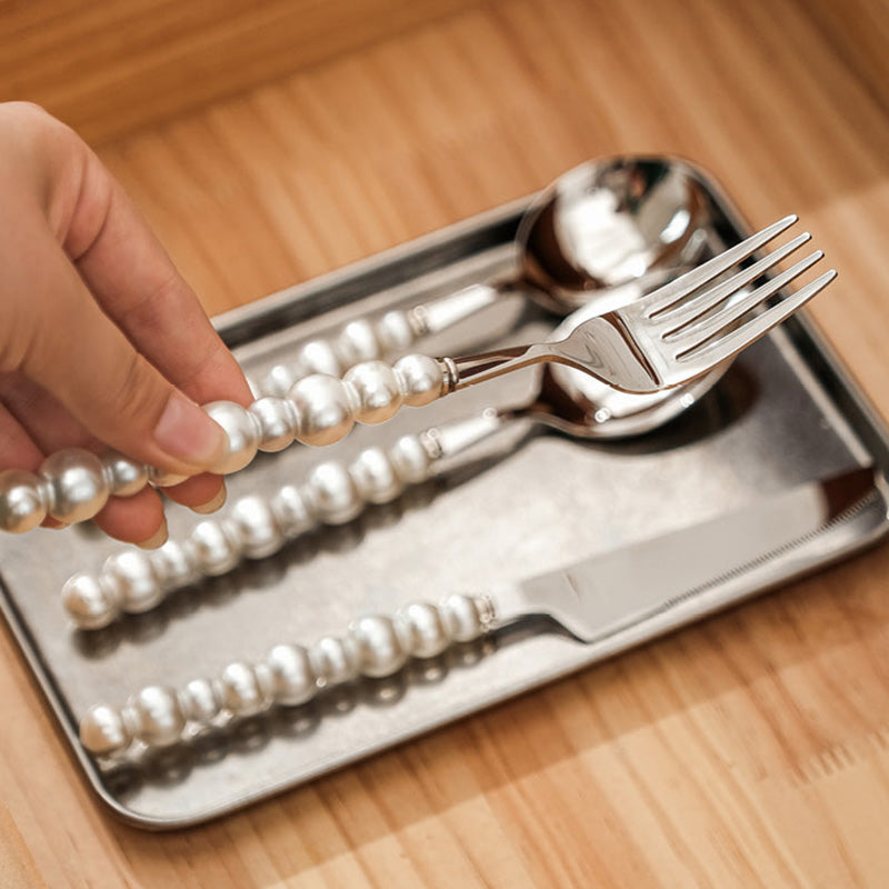 Vivolux | Perlengriff Besteck 4 Teilig Set