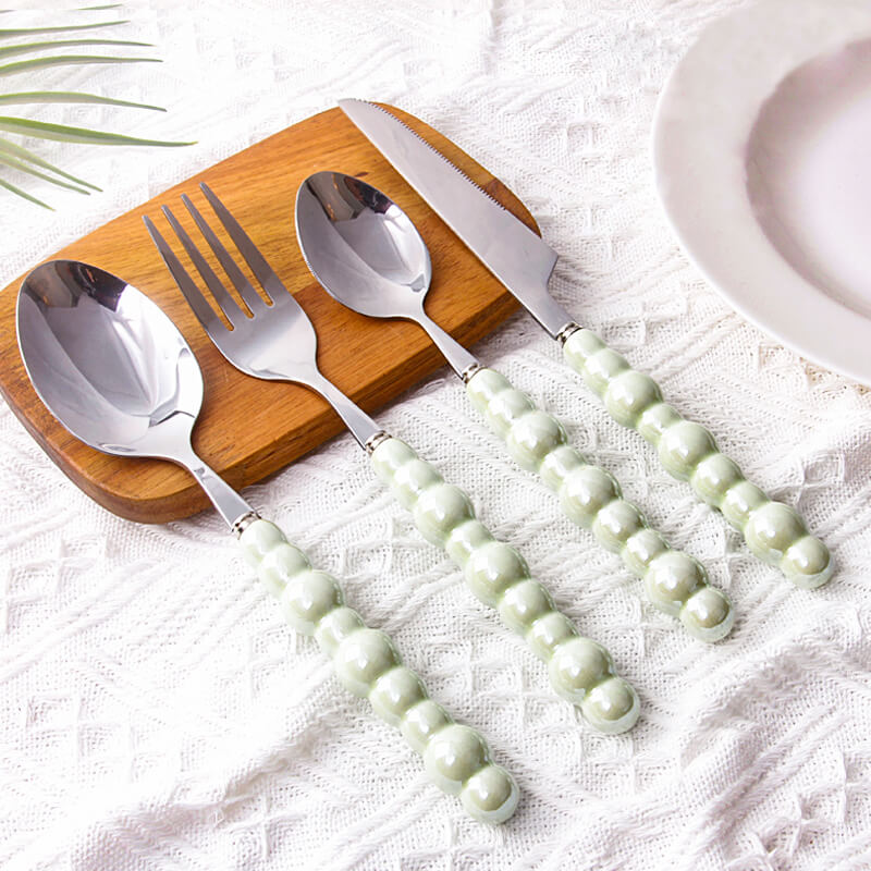 Vivolux | Perlengriff Besteck 4 Teilig Set