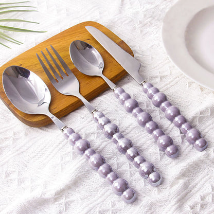 Vivolux | Perlengriff Besteck 4 Teilig Set