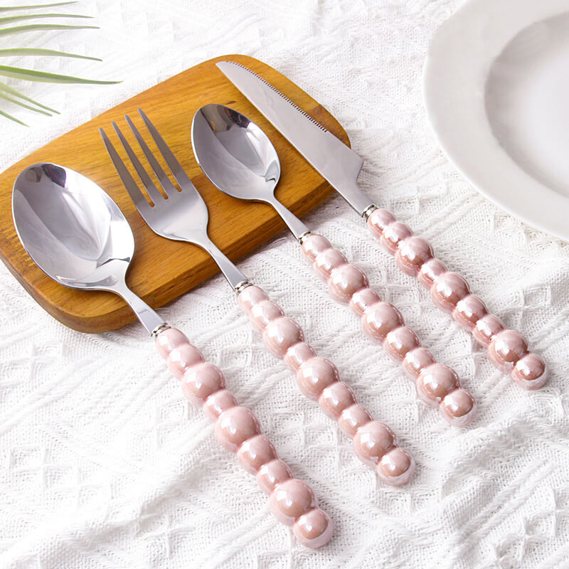 Vivolux | Perlengriff Besteck 4 Teilig Set