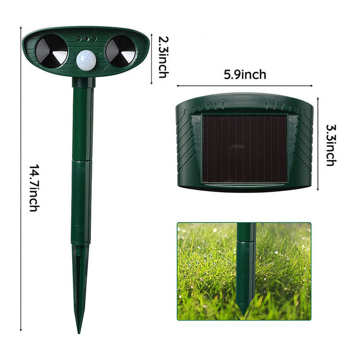 Vivolux | Waschbär Outdoor Ultrasonic Repeller - Solarbetriebener Ultrasonic Tier- und Schädlingabwehr - Befreien Sie sich innerhalb von 48 Stunden von Waschbären