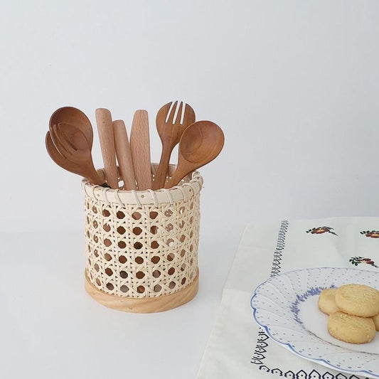Vivolux | Rattan-Besteck-Organizer
