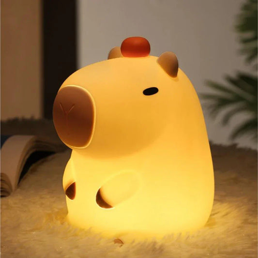 Vivolux | Capybara Light - Wiederaufladbare Cartoon Capybara Silikon Nachtlicht mit 800mAh Akku