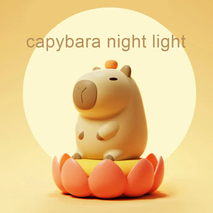 Vivolux | Capybara Light - Wiederaufladbare Cartoon Capybara Silikon Nachtlicht mit 800mAh Akku