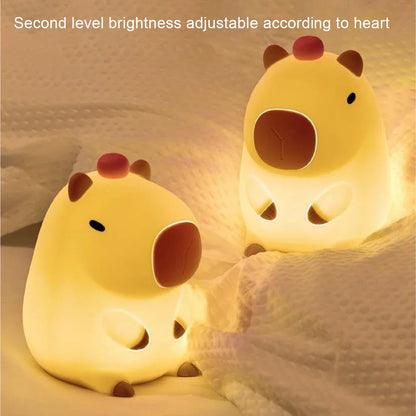 Vivolux | Capybara Light - Wiederaufladbare Cartoon Capybara Silikon Nachtlicht mit 800mAh Akku