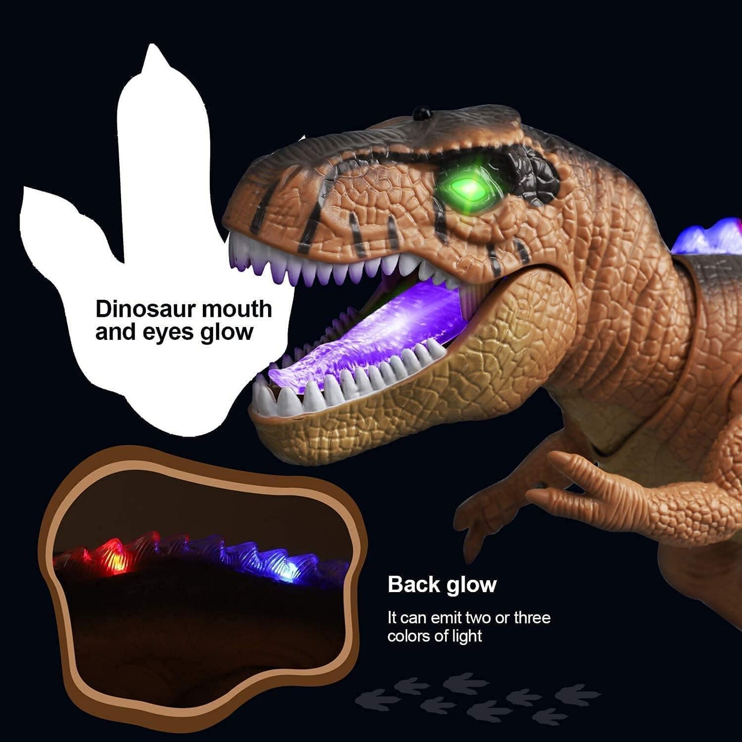 Vivolux | Steuern Sie den T-Rex-Dinosaurier mit LED-Beleuchtung