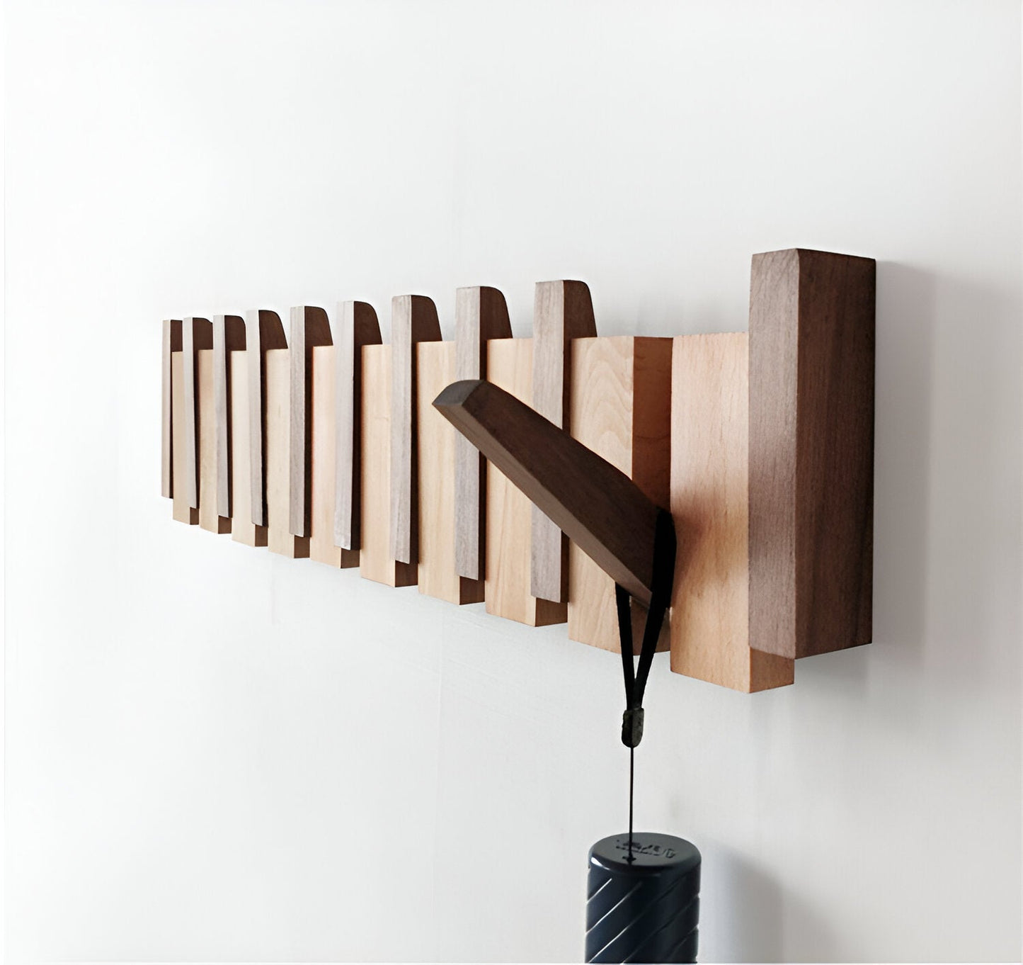 Vivolux | RetroHooks - Holzklavier-Wandregal mit magnetischen Haken