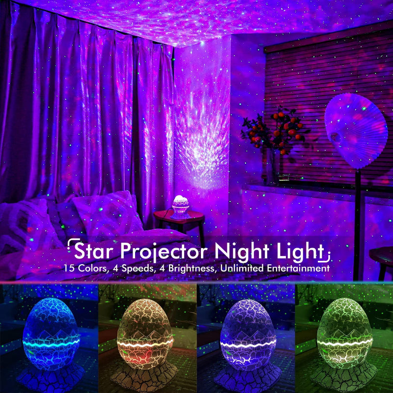Vivolux | Sternprojektor, Galaxy-Projektor für Schlafzimmer, Fernbedienung & Weißes Geräusch Bluetooth Lautsprecher