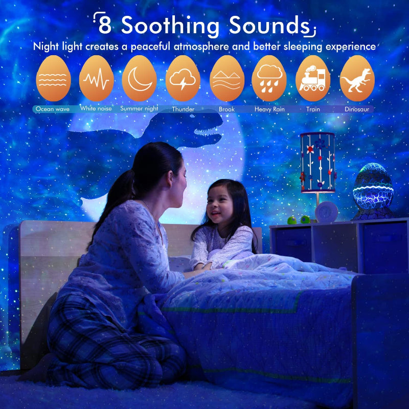 Vivolux | Sternprojektor, Galaxy-Projektor für Schlafzimmer, Fernbedienung & Weißes Geräusch Bluetooth Lautsprecher