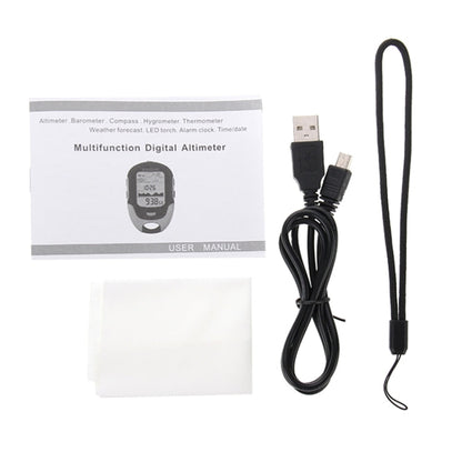 Vivolux | SUNROAD Multifunktions-LCD-Digital-Höhenmesser mit Kompass & Barometer & Thermometer & Hygrometer & Wettervorhersage & LED-Taschenlampe und Uhr