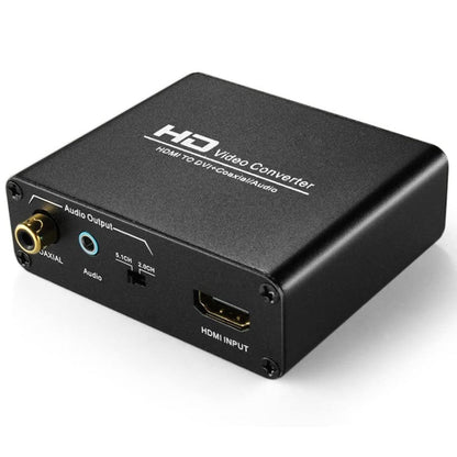 Vivolux | HDV-339 Full HD HDMI zu DVI + Digital Coax / Analog Stereo Audio Converter Adapter (Schwarz)