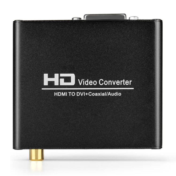 Vivolux | HDV-339 Full HD HDMI zu DVI + Digital Coax / Analog Stereo Audio Converter Adapter (Schwarz)