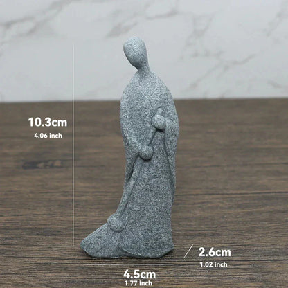 Vivolux | Buddha Stein Statue Kleine Buddhistischen Mönche Tibetischer Buddhismus Figuren Zen Garten Ornament Meditation Zuhause Aquarium Dekoration