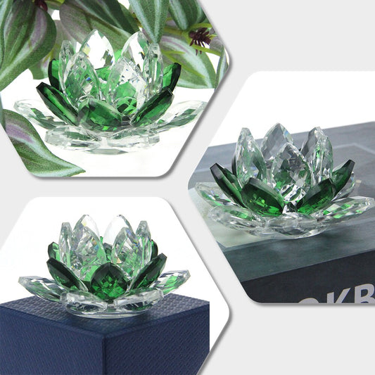 Vivolux | Kristall Lotus Blume Handwerk Glas Briefbeschwerer Hause Dekoration Ornamente Figuren Hause Hochzeit Party Decor Geschenke Souvenir