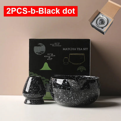 Variant image for Traditionelle Japanische Matcha-Schüssel mit Ausguss und Whiskhalter – Keramik Teezeremonie Set in Elegantem Farbverlauf-9