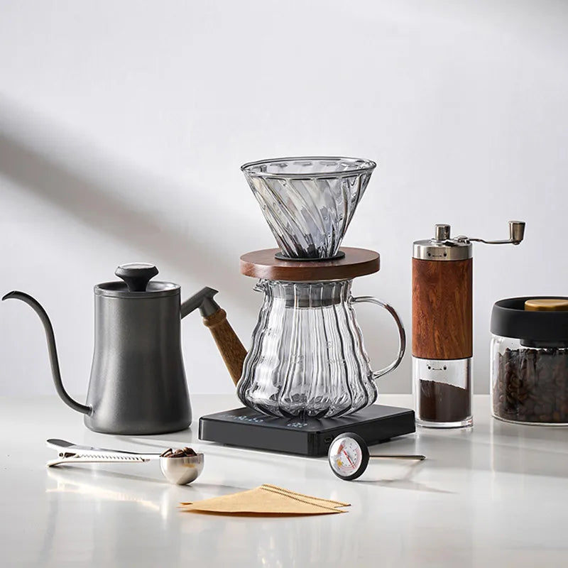Vivolux | GIANXI Hand Punch Kaffeekanne Mit Deckel Tropf Schwanenhals Auslauf Kaffee Wasserkocher Lange Öffnung Kaffeemaschine Kaffee Zubehör