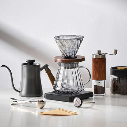 Vivolux | GIANXI Hand Punch Kaffeekanne Mit Deckel Tropf Schwanenhals Auslauf Kaffee Wasserkocher Lange Öffnung Kaffeemaschine Kaffee Zubehör