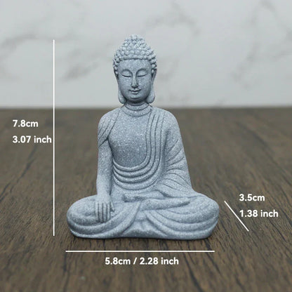Vivolux | Buddha Stein Statue Kleine Buddhistischen Mönche Tibetischer Buddhismus Figuren Zen Garten Ornament Meditation Zuhause Aquarium Dekoration
