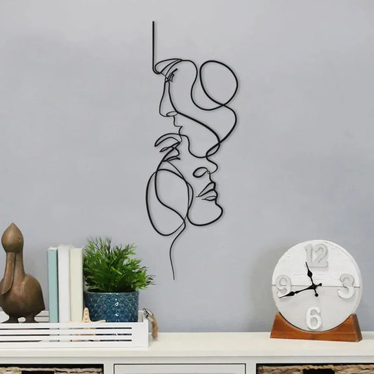 Vivolux | Schwarze Metall Wandkunst | Abstrakte Wand Skulptur