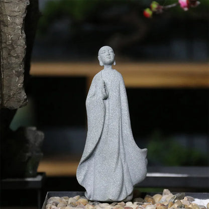 Vivolux | Buddha Stein Statue Kleine Buddhistischen Mönche Tibetischer Buddhismus Figuren Zen Garten Ornament Meditation Zuhause Aquarium Dekoration