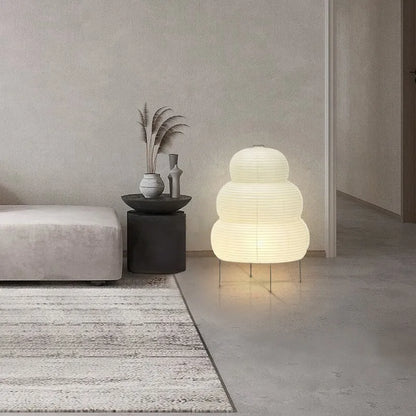 Vivolux | Japanische Wabi-Sabi-Stativstehlampe Schlafzimmer Nachttisch Wohnzimmer Esszimmer Studie Loft Dekor Schreibtischlampe Weiße Reispapier Tischlampe