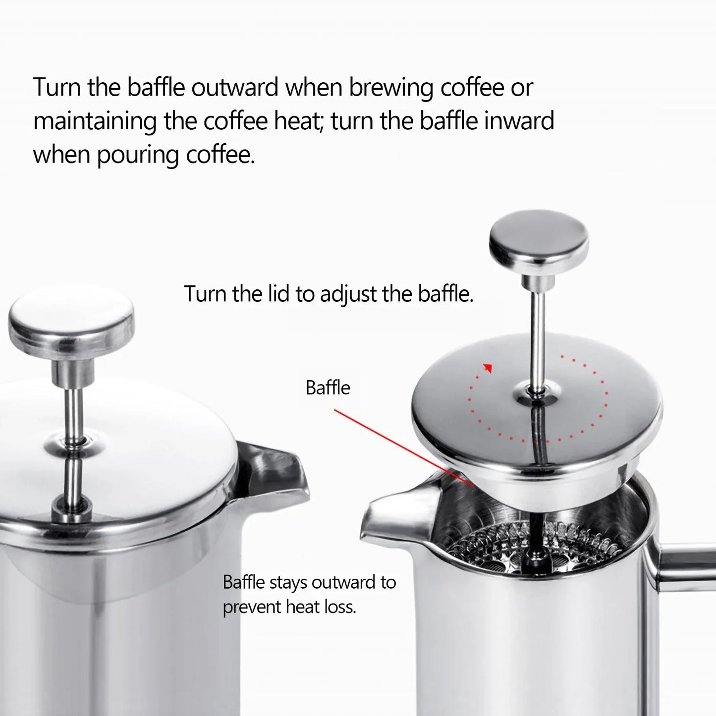 Vivolux | Edelstahl French Press Kaffeemaschine